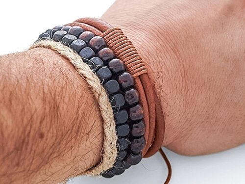 Bransoletki rzemyk sznurek koraliki