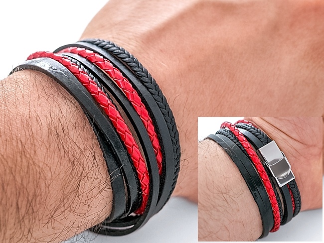 Bransoleta skórzane rzemienie