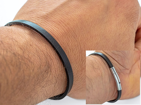 Skórzany rzemień 5mm + eleganckie zapięcie